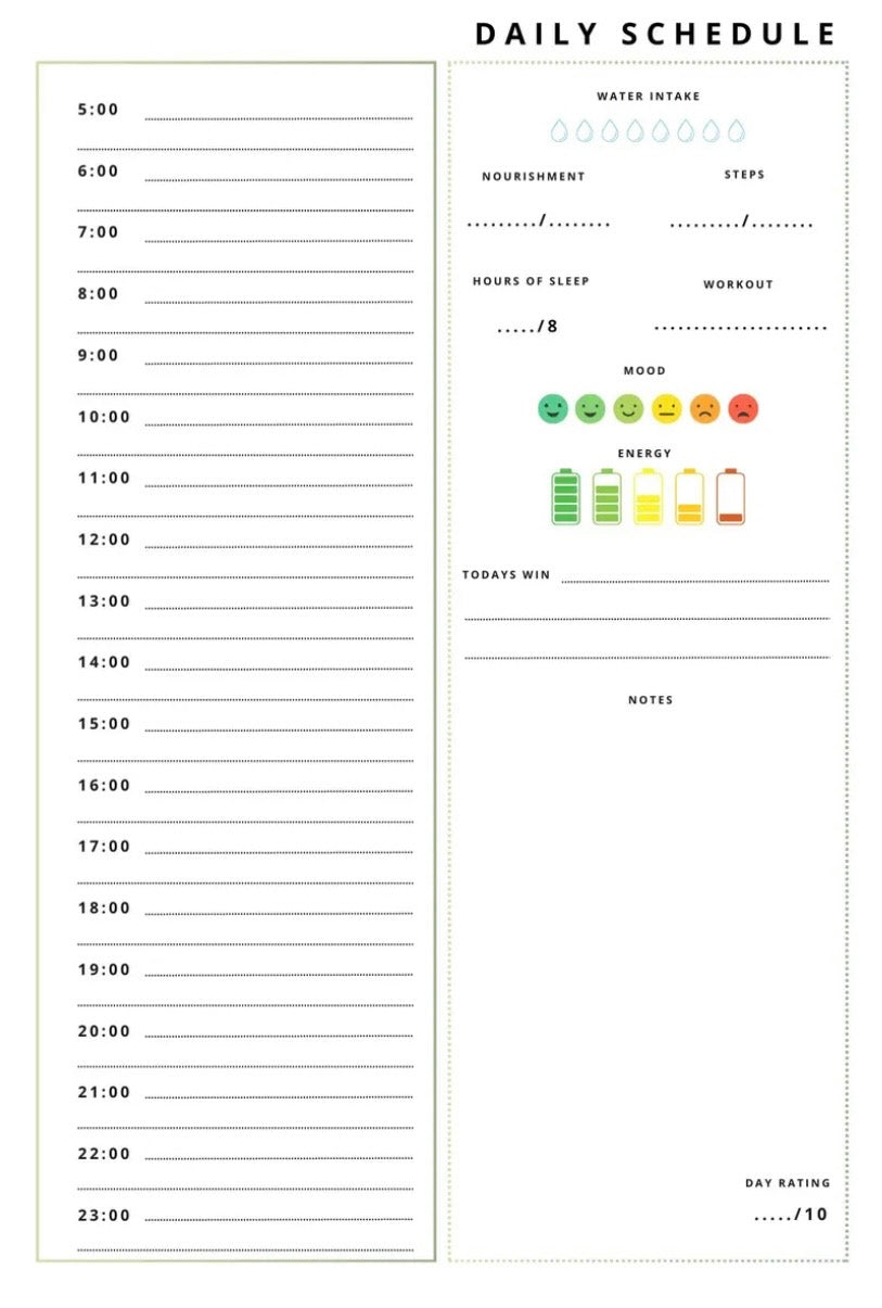 Silk Bound - Daily Planner with a Time Block